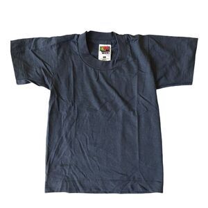 Vtg Toddler Boys Size 2- 4 T Shirt Dark Blue Fruit of the Loom Best  50/50 USA